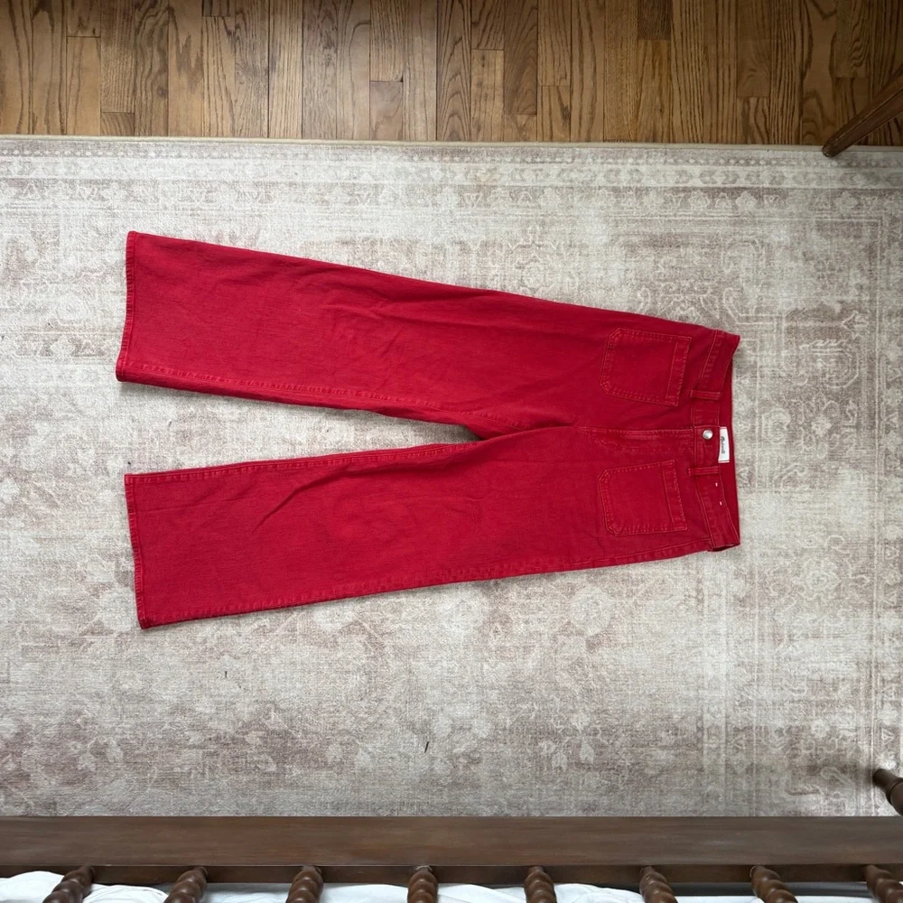 Madewell Emmy Red Wide Leg Women's Jeans - Picture 4 of 6